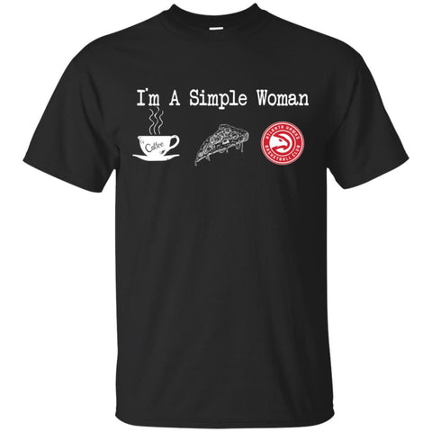 ATLANTA HAWKS T Shirt Hoodie I Am A Simple Woman Love Coffe Pizza ATLANTA HAWKS