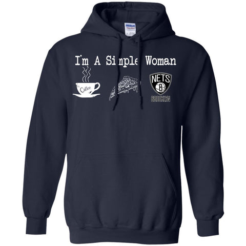 BROOKLYN NETS T Shirt Hoodie I Am A Simple Woman Love Coffe Pizza BROOKLYN NETS