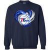 PHILADELPHIA 76ERS T Shirt Hoodie Color Water Heart
