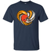 CLEVELAND BROWNS T Shirt Hoodie Color Water Heart