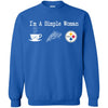 Pittsburgh Steelers T Shirt Hoodie I Am A Simple Woman Love Coffe Pizza Pittsburgh Steelers