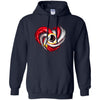 Washington Redskins T Shirt Hoodie Color Water Heart