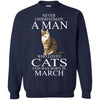 Cats T Shirts Hoodie  Never Underestimate A Man Who Loves Cats MARCH