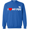 Pug T Shirts Hoodie  I Love My Pug