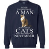 Cats T Shirts Hoodie  Never Underestimate A Man Who Loves Cats   NOVEMBER
