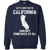 California T Shirts Hoodie  Lets Just Go To