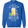 Beer T Shirts Hoodie  Never Underestimate A Man JULY