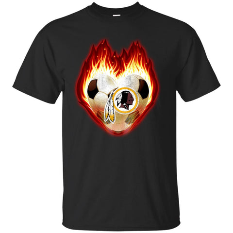 Soccer Washington Redskins T Shirts Hoodie Fire Heart