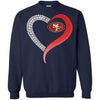 San Francisco 49ers T-Shirts Hoodie Ugly Christmas Sweater Heart