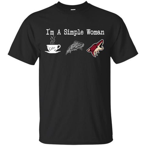 Arizona Coyotes T Shirt Hoodie I Am A Simple Woman Love Coffe Pizza Arizona Coyotes