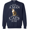 Cats T Shirts Hoodie  Never Underestimate A Man Who Loves Cats JUNE