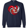 San Francisco 49ers T Shirt Hoodie Color Water Heart