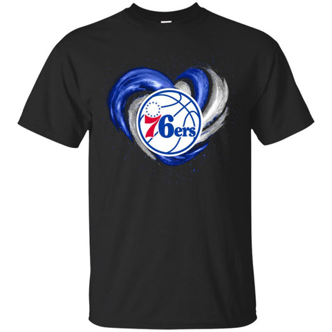 PHILADELPHIA 76ERS T Shirt Hoodie Color Water Heart