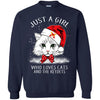 Cats VMI Keydets T Shirt Hoodie Ugly Christmas Sweater Just A Girl Who Loves Cats And Christmas