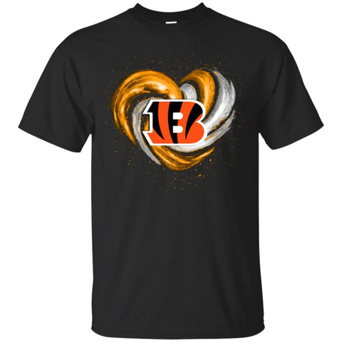 CINCINNATI BENGALS T Shirt Hoodie Color Water Heart