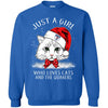 Cats Penn Quakers T Shirt Hoodie Ugly Christmas Sweater Just A Girl Who Loves Cats And Christmas