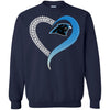 CAROLINA PANTHERS T-Shirts Hoodie Ugly Christmas Sweater Heart