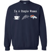Denver Broncos T Shirt Hoodie I Am A Simple Woman Love Coffe Pizza Denver Broncos