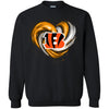 CINCINNATI BENGALS T Shirt Hoodie Color Water Heart