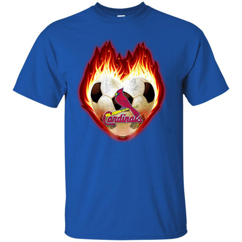 Soccer St. Louis Cardinals T Shirts Hoodie Fire Heart