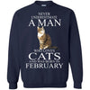 Cats T Shirts Hoodie  Never Underestimate A Man Who Loves Cats FEBRUARY