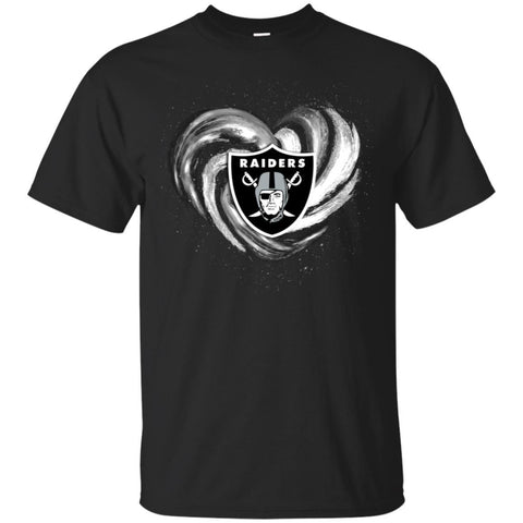Oakland Raiders T Shirt Hoodie Color Water Heart