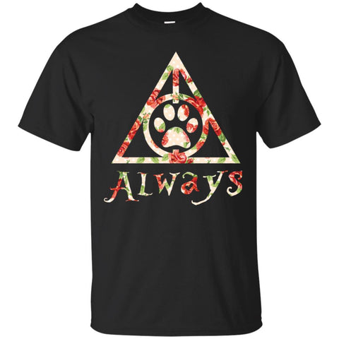 Dogs T Shirts Hoodie  Always Paw Dog And Flower