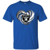 Oakland Raiders T Shirt Hoodie Color Water Heart