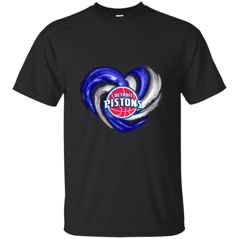 DETROIT PISTONS T Shirt Hoodie Color Water Heart