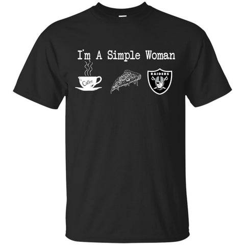 Oakland Raiders T Shirt Hoodie I Am A Simple Woman Love Coffe Pizza Oakland Raiders