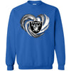 Oakland Raiders T Shirt Hoodie Color Water Heart