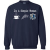 DALLAS MAVERICKS T Shirt Hoodie I Am A Simple Woman Love Coffe Pizza DALLAS MAVERICKS