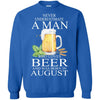 Beer T Shirts Hoodie  Never Underestimate A Man  AUGUST