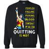 Crawling Falling Puking Blood Sweat Pain Is Acceptable Quitting Is Not Wonder Woman T Shirts Hoodie