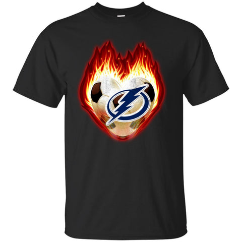 Soccer Tampa Bay Lightning T Shirts Hoodie Fire Heart