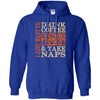 Dogs T Shirts Hoodie   Drink coffee Rescue Dogs - Take Naps