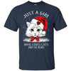 Cats Brown Bears T Shirt Hoodie Ugly Christmas Sweater Just A Girl Who Loves Cats And Christmas