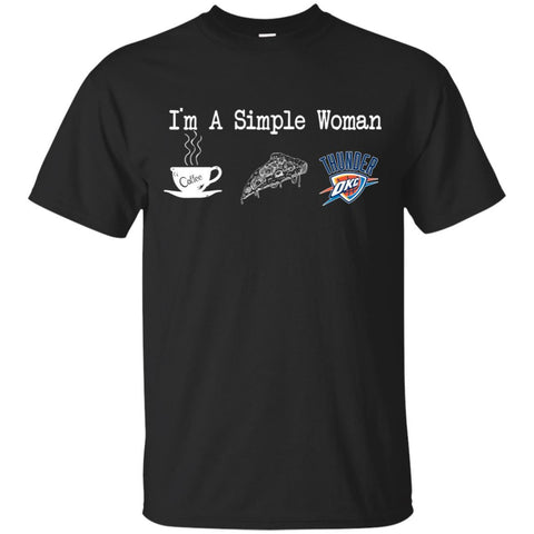 OKLAHOMA CITY THUNDER T Shirt Hoodie I Am A Simple Woman Love Coffe Pizza OKLAHOMA CITY THUNDER
