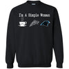 CAROLINA PANTHERS T Shirt Hoodie I Am A Simple Woman Love Coffe Pizza CAROLINA PANTHERS