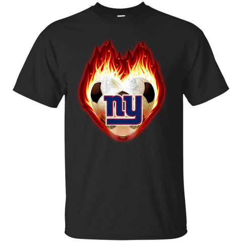 Soccer NEW YORK GIANTS T Shirts Hoodie Fire Heart