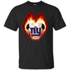 Soccer NEW YORK GIANTS T Shirts Hoodie Fire Heart