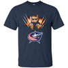 Wolverine Columbus Blue Jackets T-Shirts Hoodie Ugly Christmas Sweater