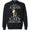 Cats T Shirts Hoodie  Never Underestimate A Man Who Loves Cats FEBRUARY