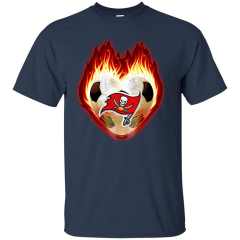 Soccer Tampa Bay Buccaneers T Shirts Hoodie Fire Heart