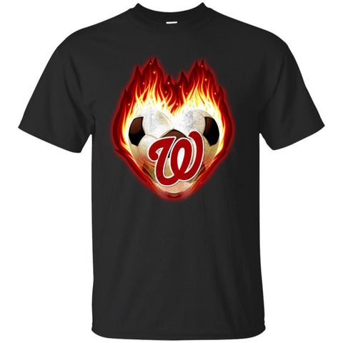Soccer Washington Nationals T Shirts Hoodie Fire Heart