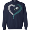 PHILADELPHIA EAGLES T-Shirts Hoodie Ugly Christmas Sweater Heart