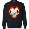 Soccer MIAMI DOLPHINS T Shirts Hoodie Fire Heart