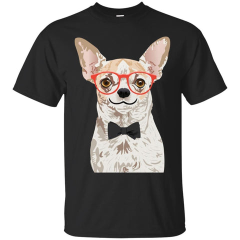 Chihuahua T Shirts Hoodie  Funny Chihuahua Wearing Red Glasses