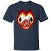 Soccer Washington Nationals T Shirts Hoodie Fire Heart