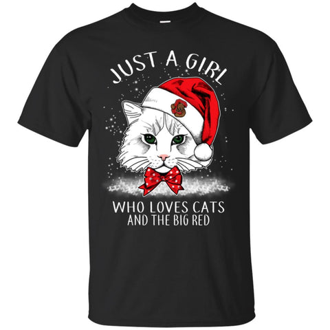 Cats Cornell Big Red T Shirt Hoodie Ugly Christmas Sweater Just A Girl Who Loves Cats And Christmas